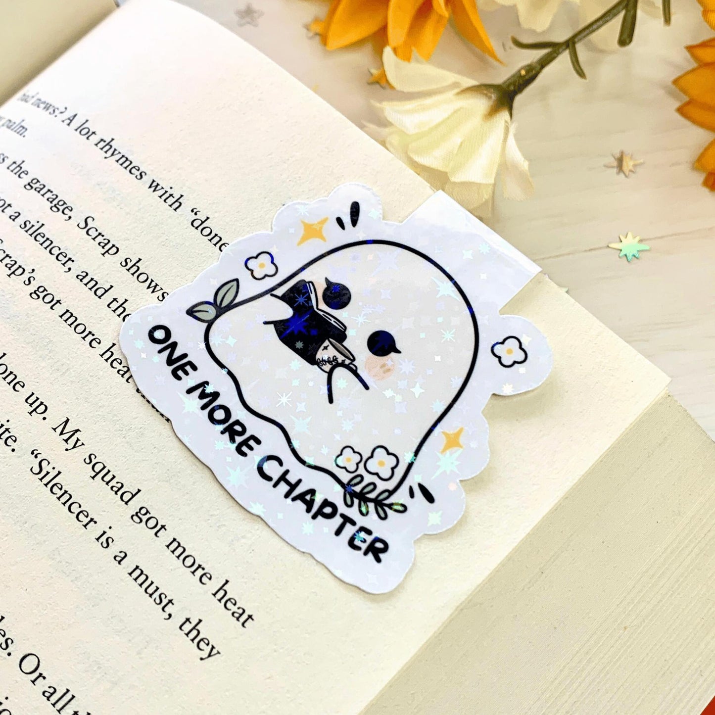 One More Chapter Ghost Magnetic Bookmark