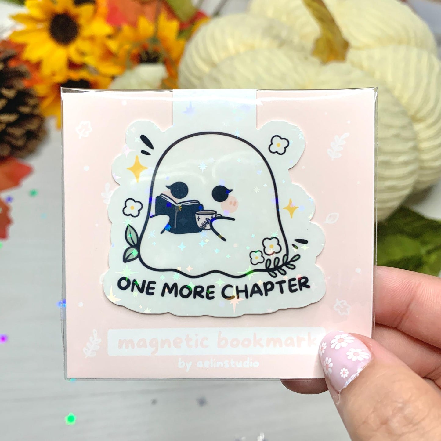 One More Chapter Ghost Magnetic Bookmark