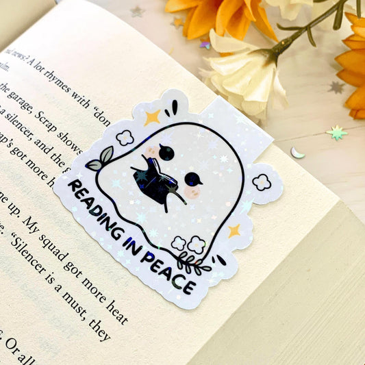 Reading in Peace Ghost Magnetic Bookmark