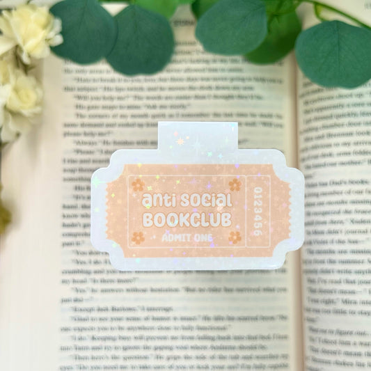 Anti Social Book Club Magnetic Bookmark