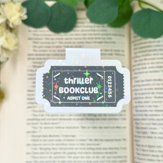 Thriller Book Club Magnetic Bookmark